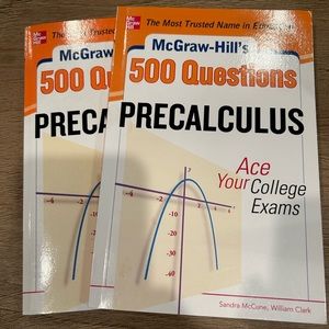 Precalculus 500 Questions Books - Lot of 2 - Brand New - McGraw-Hill